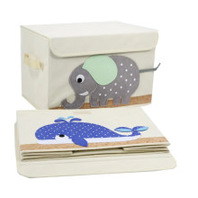 Non-Woven Animal Fabric Storage Box with Lid